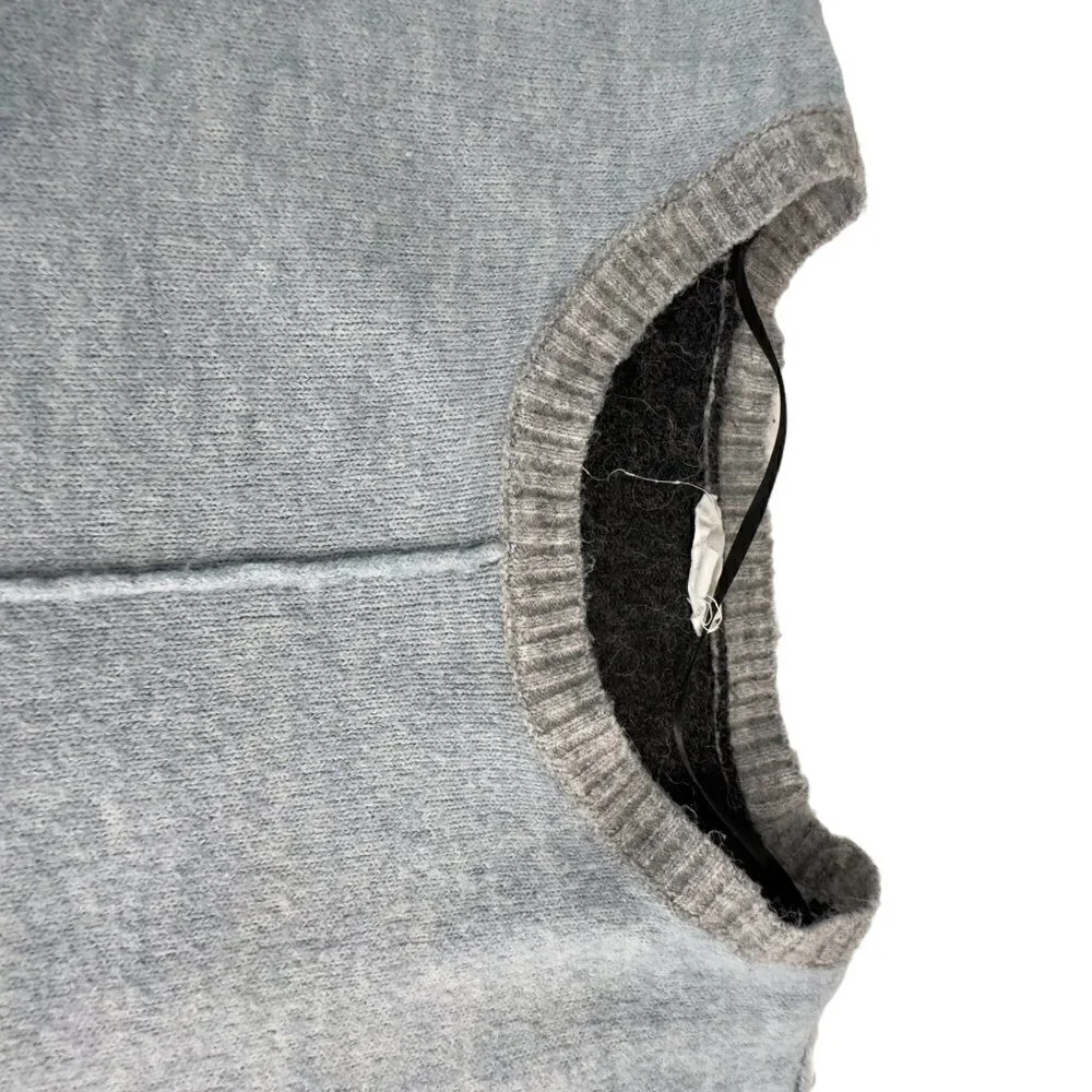 Westbound Wool Blend Oversized Boxy Drop Sleeve Colorblock Crew Neck Sweater (L)
